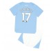 Tanie Strój piłkarski Manchester City Kevin De Bruyne #17 Koszulka Podstawowej dla dziecięce 2023-24 Krótkie Rękawy (+ szorty)